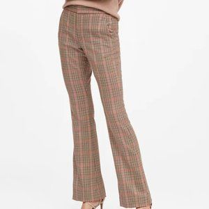 Banana Republic High-Rise Flare Plaid Pant